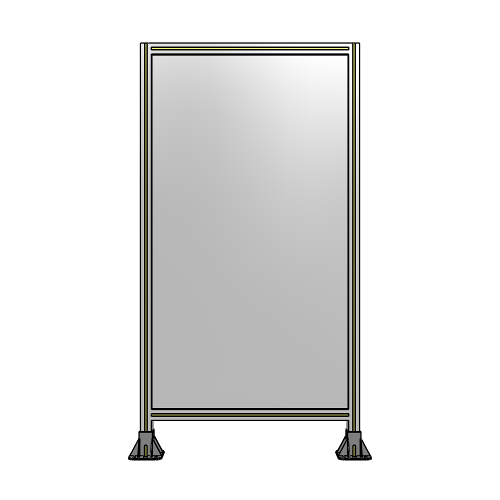 A3-1700-0900-0150-ZYPFA GUARDING PANEL 1700MM TALL X 900MM WIDE 1/4'' POLYCARBONATE