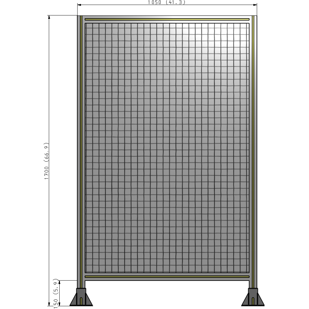 A3-1700-1050-0150-ZYMFK GUARDING PANEL 1700MM TALL X 1050MM WIDE 1'' MESH