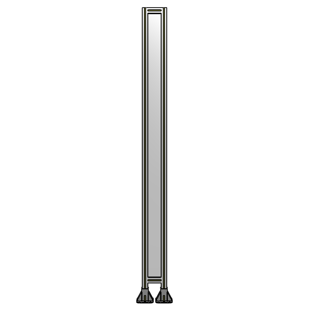 A3-2400-0200-0150-ZYPFK GUARDING PANEL 2400MM TALL X 200MM WIDE 1/4'' POLYCARBONATE
