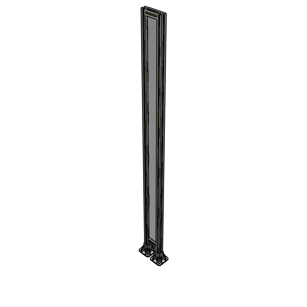 A3-2400-0200-0150-ZYPFK GUARDING PANEL 2400MM TALL X 200MM WIDE 1/4'' POLYCARBONATE