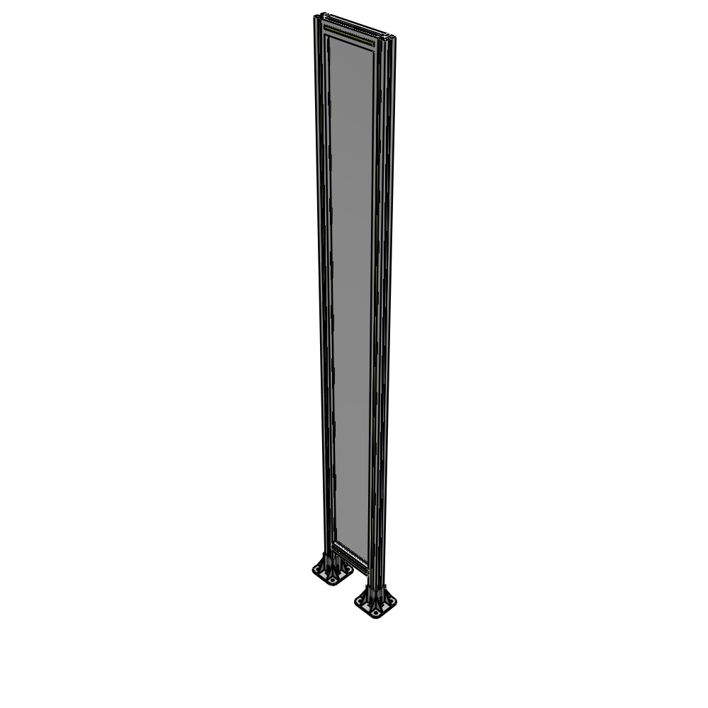 A3-2400-0300-0150-ZYPFK GUARDING PANEL 2400MM TALL X 300MM WIDE 1/4'' POLYCARBONATE