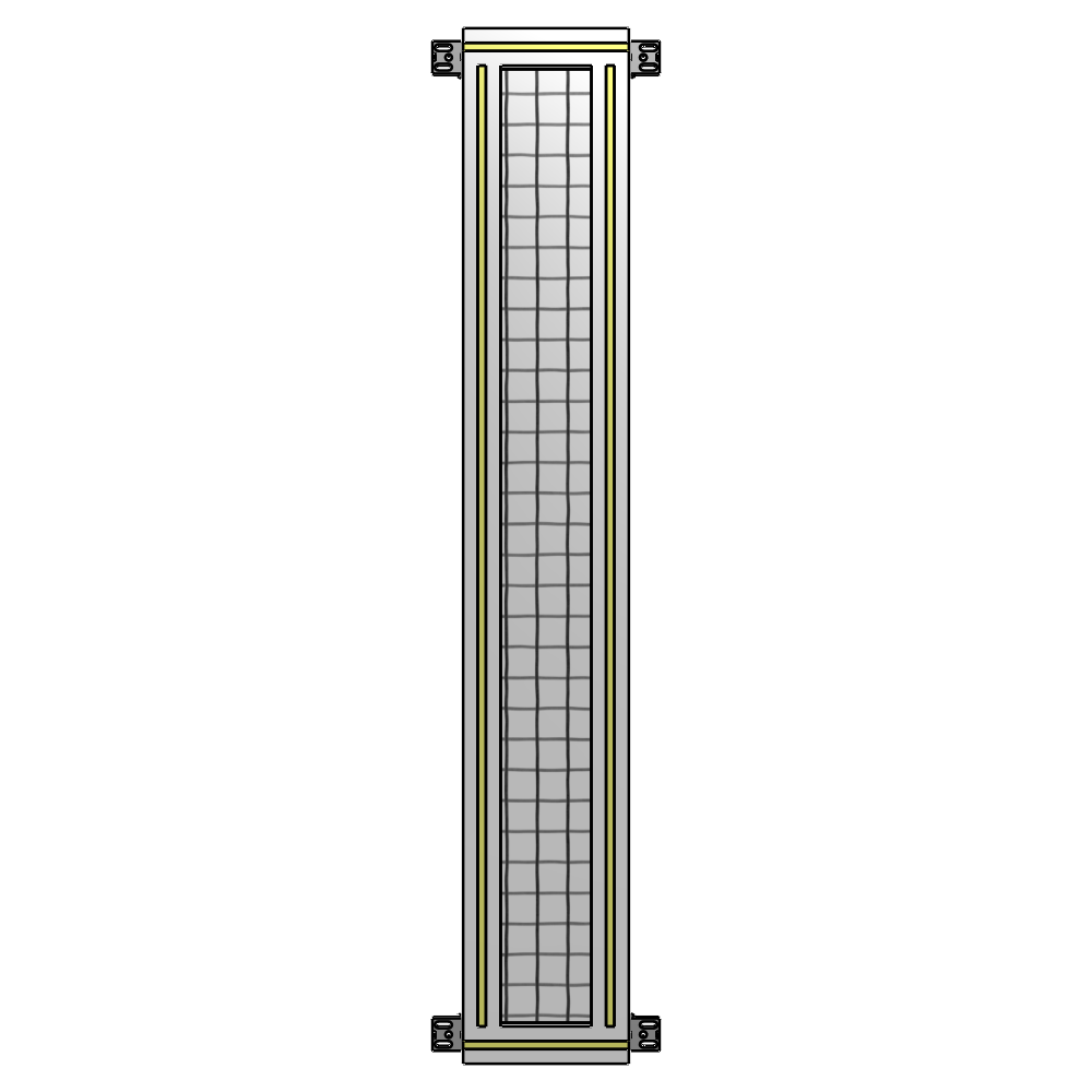 A4-1400-0200-0150-HYMZA GUARDING PANEL 1400MM TALL X 200MM WIDE 1'' MESH