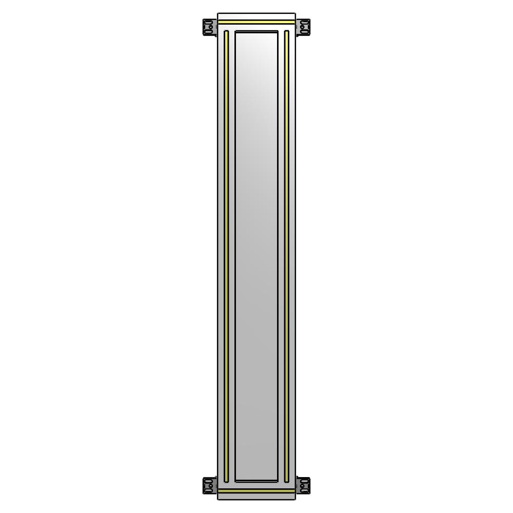 A4-1400-0200-0150-HYPZK GUARDING PANEL 1400MM TALL X 200MM WIDE 1/4'' POLYCARBONATE