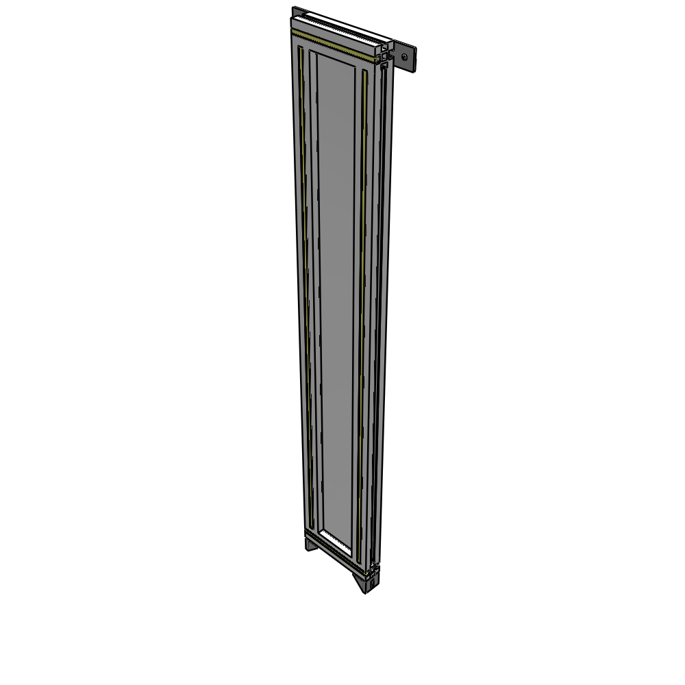 A4-1400-0200-0150-TYPZK GUARDING PANEL 1400MM TALL X 200MM WIDE 1/4'' POLYCARBONATE