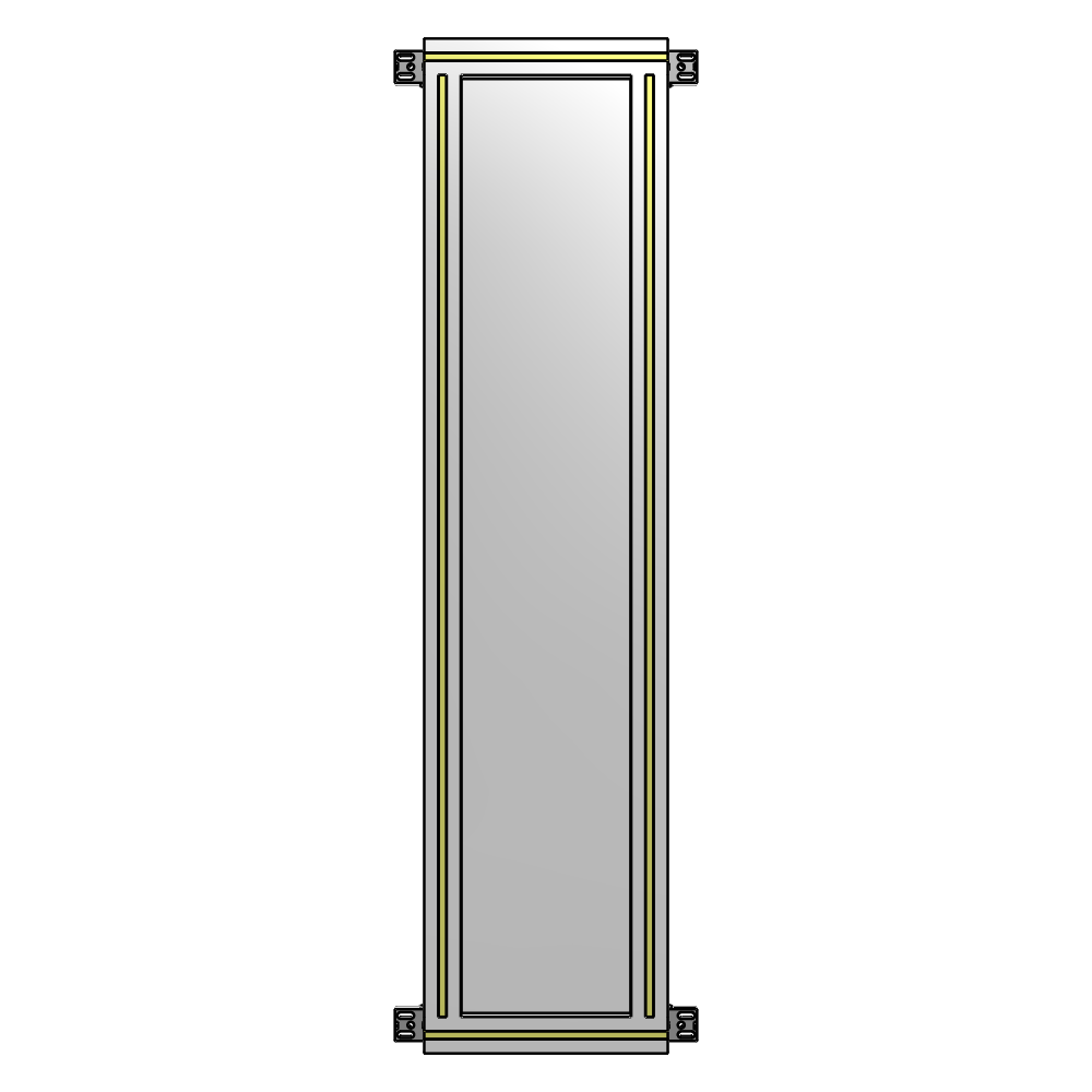 A4-1400-0300-0150-HYPZA GUARDING PANEL 1400MM TALL X 300MM WIDE 1/4'' POLYCARBONATE