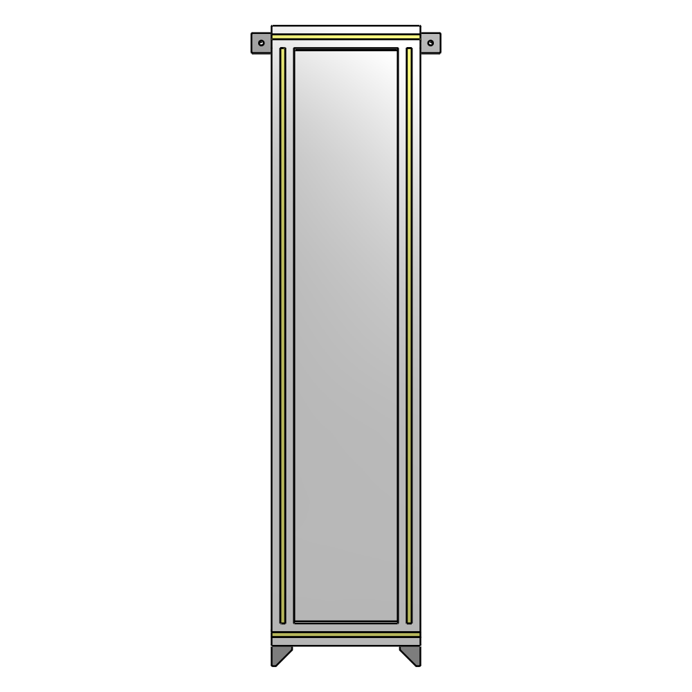 A4-1400-0300-0150-TYPZA GUARDING PANEL 1400MM TALL X 300MM WIDE 1/4'' POLYCARBONATE