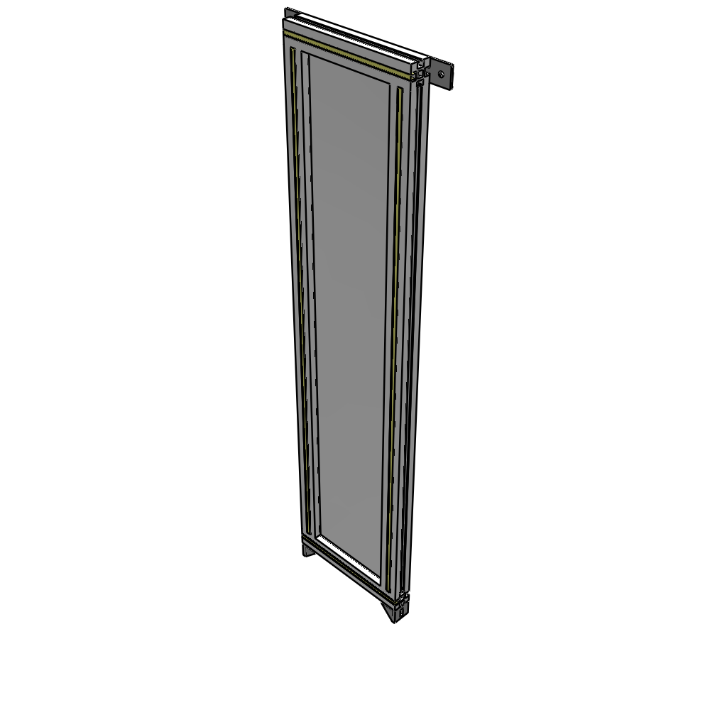 A4-1400-0300-0150-TYPZK GUARDING PANEL 1400MM TALL X 300MM WIDE 1/4'' POLYCARBONATE