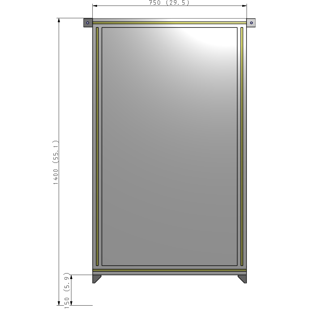 A4-1400-0750-0150-TYPZK GUARDING PANEL 1400MM TALL X 750MM WIDE 1/4'' POLYCARBONATE