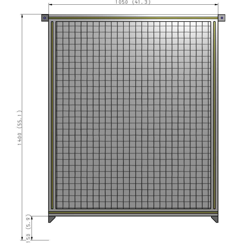 A4-1400-1050-0150-TYMZA GUARDING PANEL 1400MM TALL X 1050MM WIDE 1'' MESH