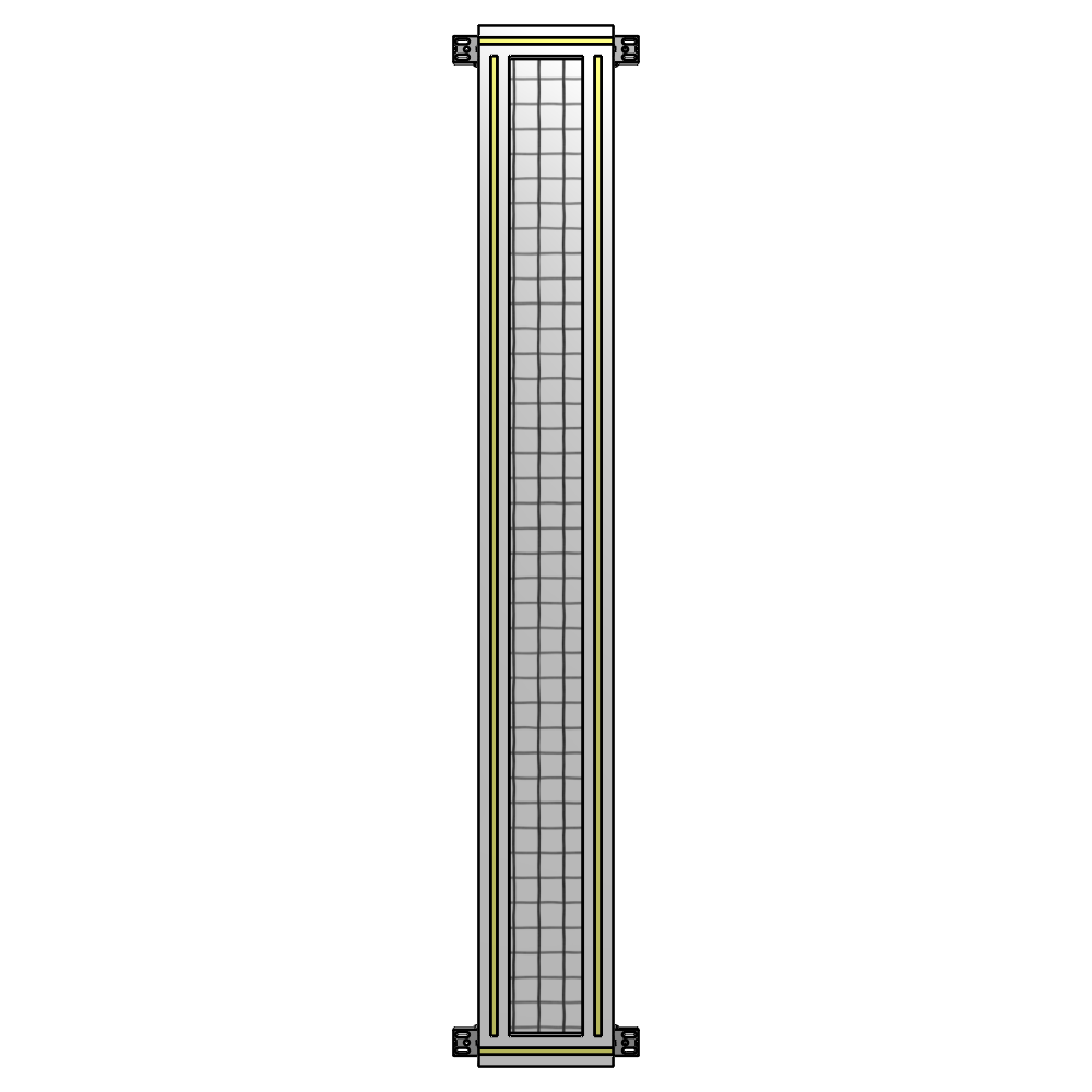 A4-1700-0200-0150-HYMZK GUARDING PANEL 1700MM TALL X 200MM WIDE 1'' MESH