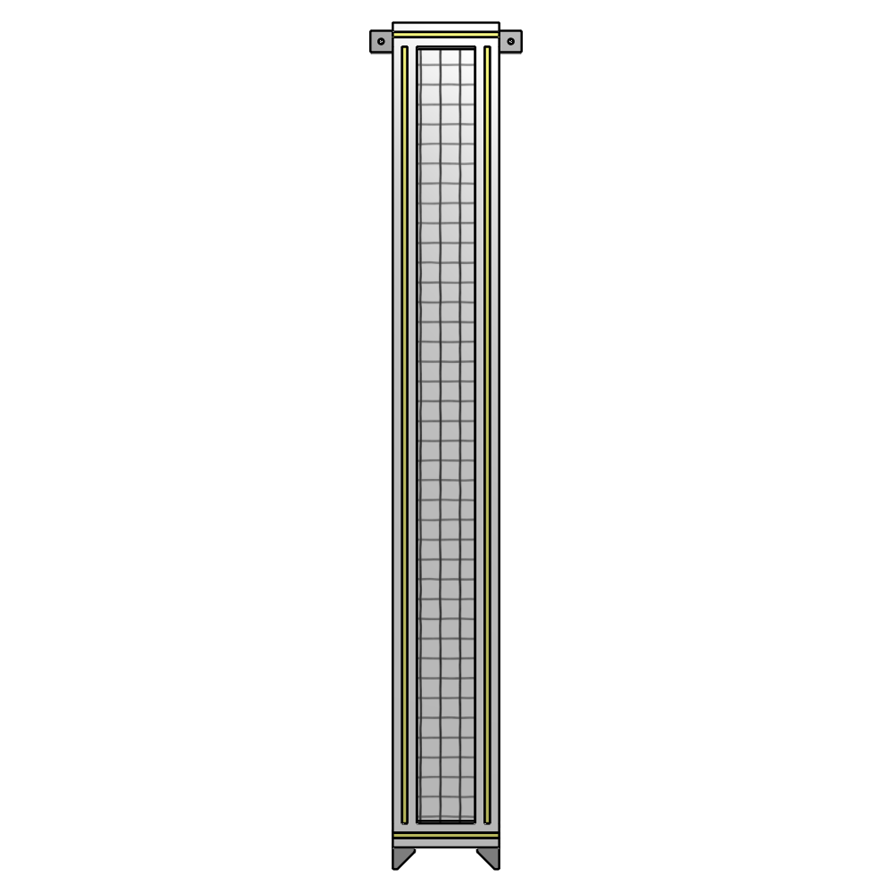 A4-1700-0200-0150-TYMZA GUARDING PANEL 1700MM TALL X 200MM WIDE 1'' MESH
