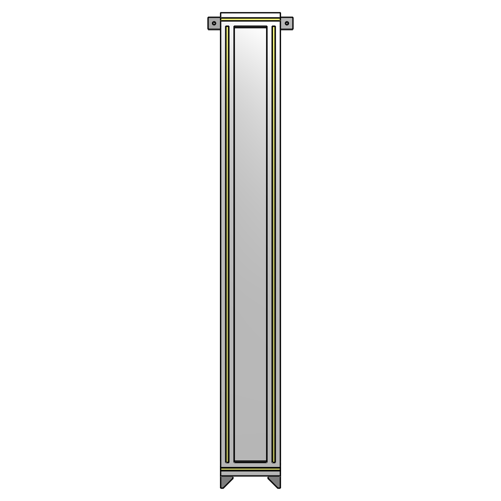 A4-1700-0200-0150-TYPZK GUARDING PANEL 1700MM TALL X 200MM WIDE 1/4'' POLYCARBONATE