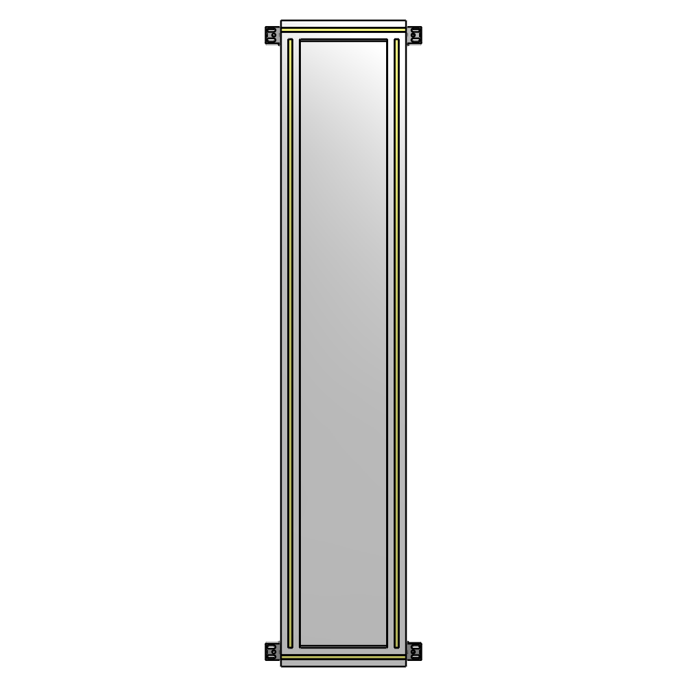 A4-1700-0300-0150-HYPZA GUARDING PANEL 1700MM TALL X 300MM WIDE 1/4'' POLYCARBONATE