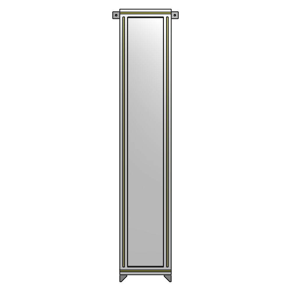 A4-1700-0300-0150-TYPZA GUARDING PANEL 1700MM TALL X 300MM WIDE 1/4'' POLYCARBONATE
