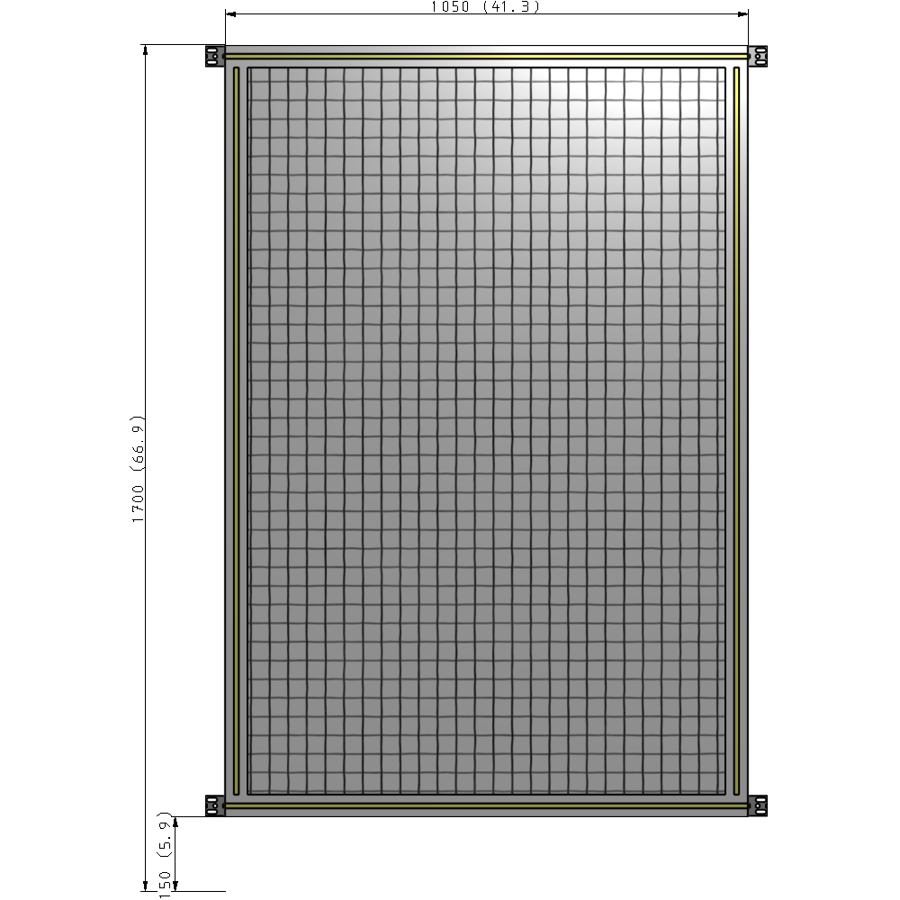 A4-1700-1050-0150-HYMZK GUARDING PANEL 1700MM TALL X 1050MM WIDE 1'' MESH