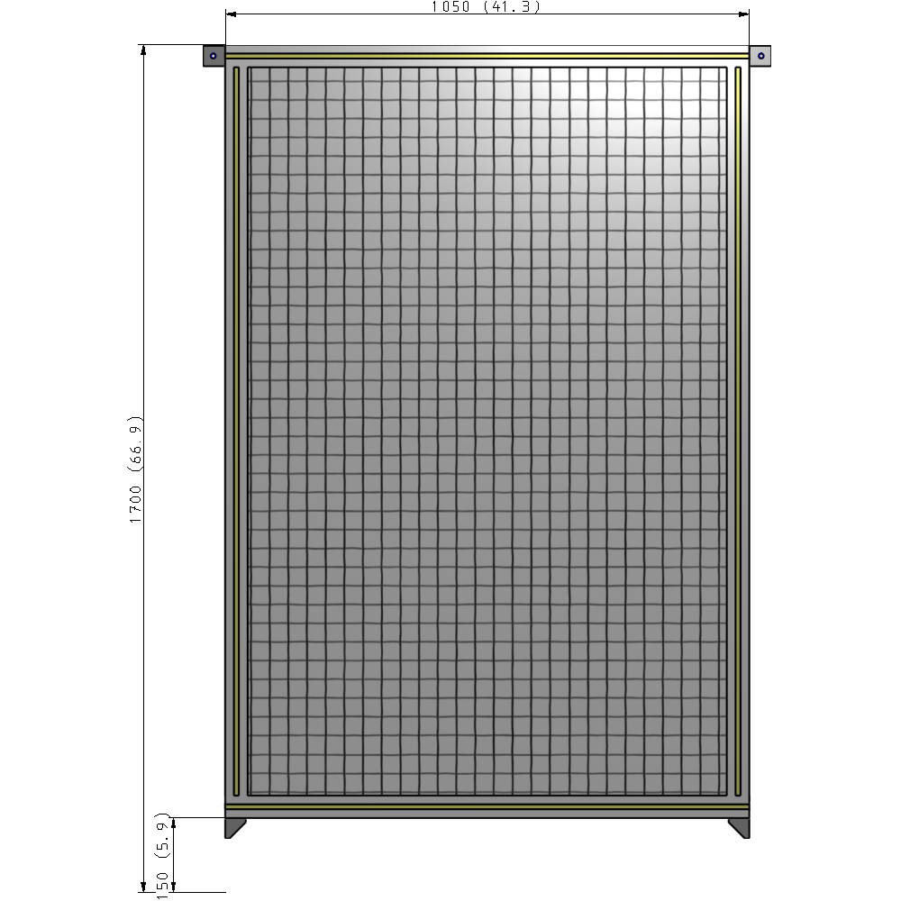 A4-1700-1050-0150-TYMZK GUARDING PANEL 1700MM TALL X 1050MM WIDE 1'' MESH