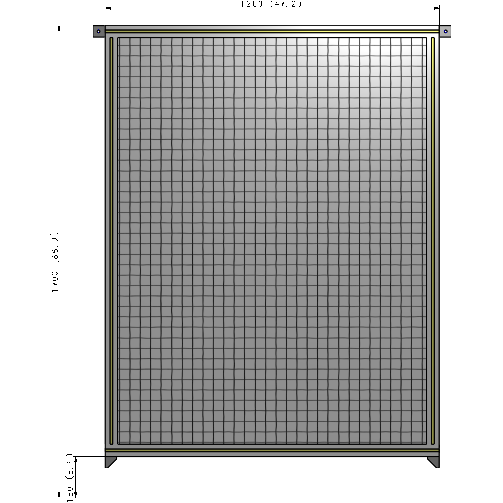 A4-1700-1200-0150-TYMZK GUARDING PANEL 1700MM TALL X 1200MM WIDE 1'' MESH