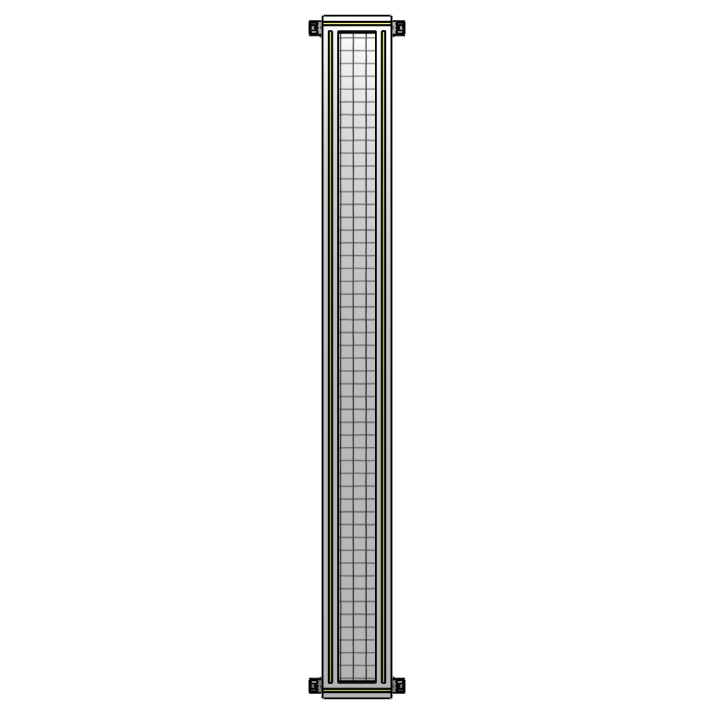 A4-2135-0200-0150-HYMZK GUARDING PANEL 2135MM TALL X 200MM WIDE 1'' MESH
