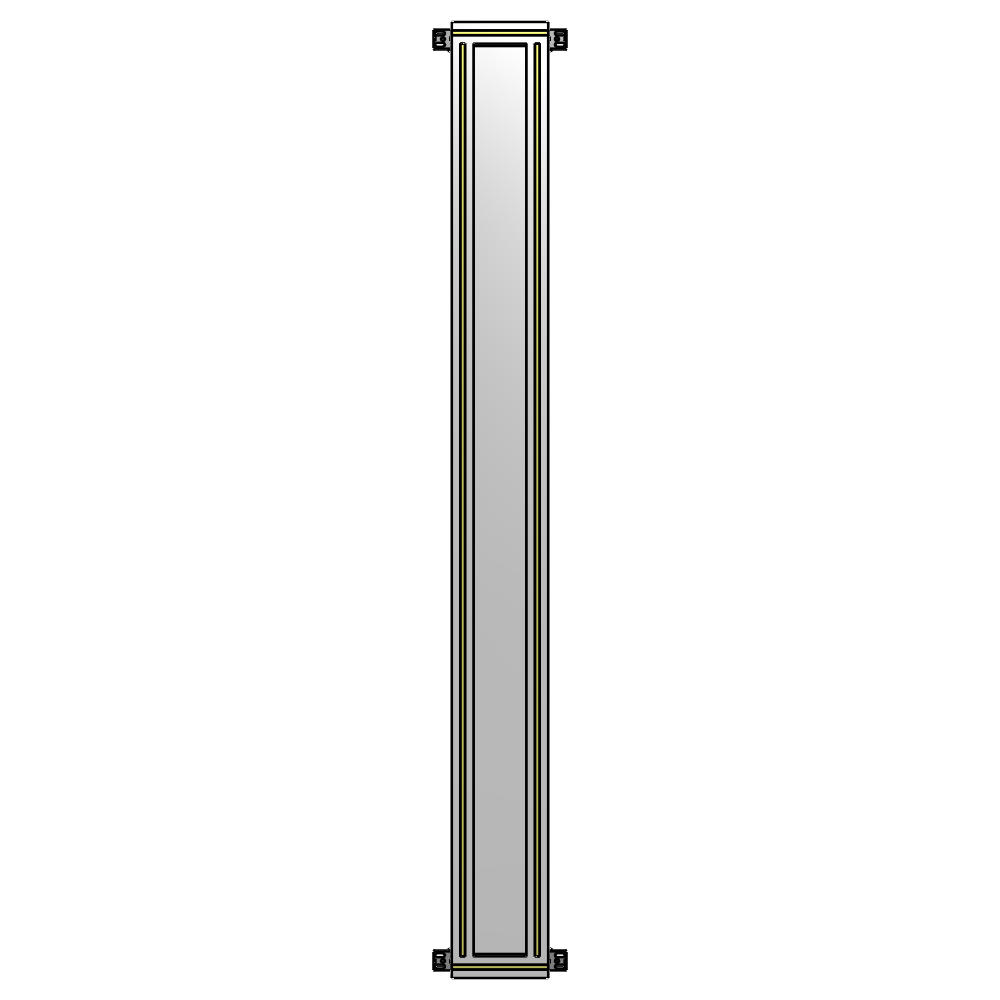 A4-2135-0200-0150-HYPZK GUARDING PANEL 2135MM TALL X 200MM WIDE 1/4'' POLYCARBONATE