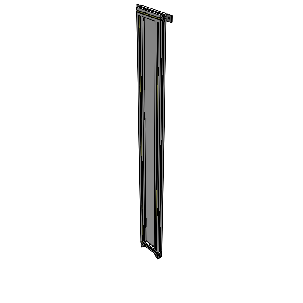 A4-2135-0200-0150-TYPZA GUARDING PANEL 2135MM TALL X 200MM WIDE 1/4'' POLYCARBONATE