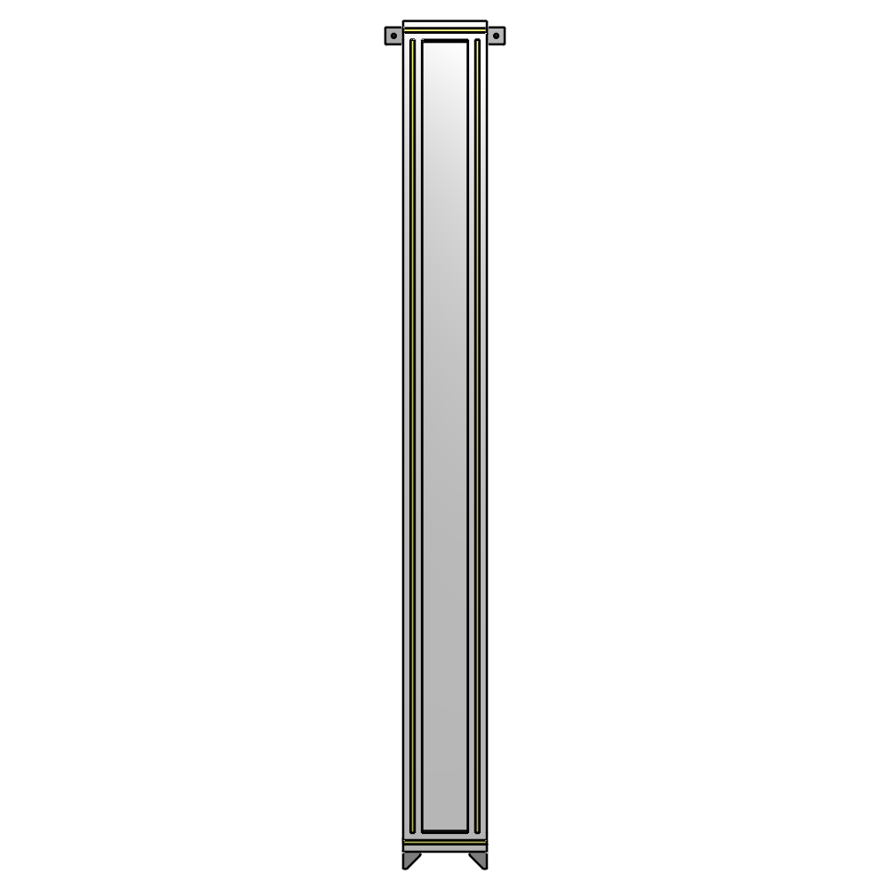 A4-2135-0200-0150-TYPZK GUARDING PANEL 2135MM TALL X 200MM WIDE 1/4'' POLYCARBONATE