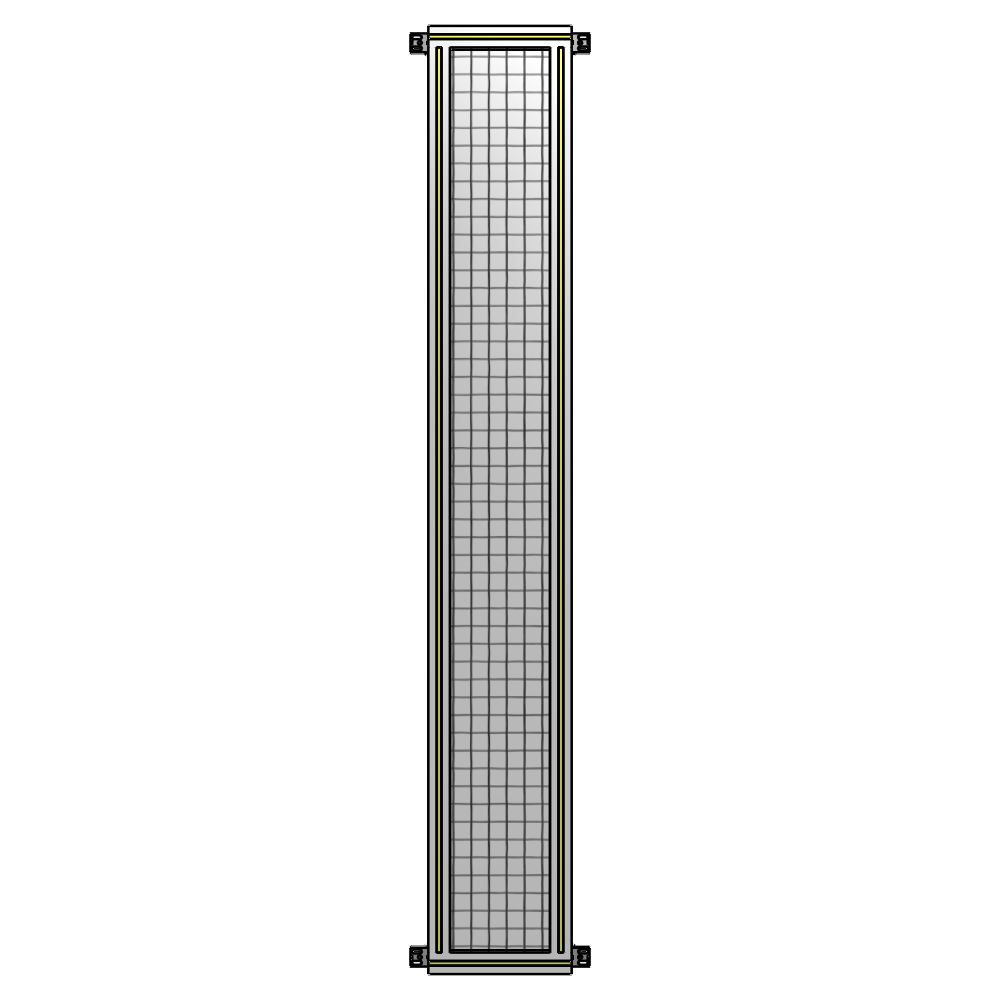 A4-2135-0300-0150-HYMZA GUARDING PANEL 2135MM TALL X 300MM WIDE 1'' MESH