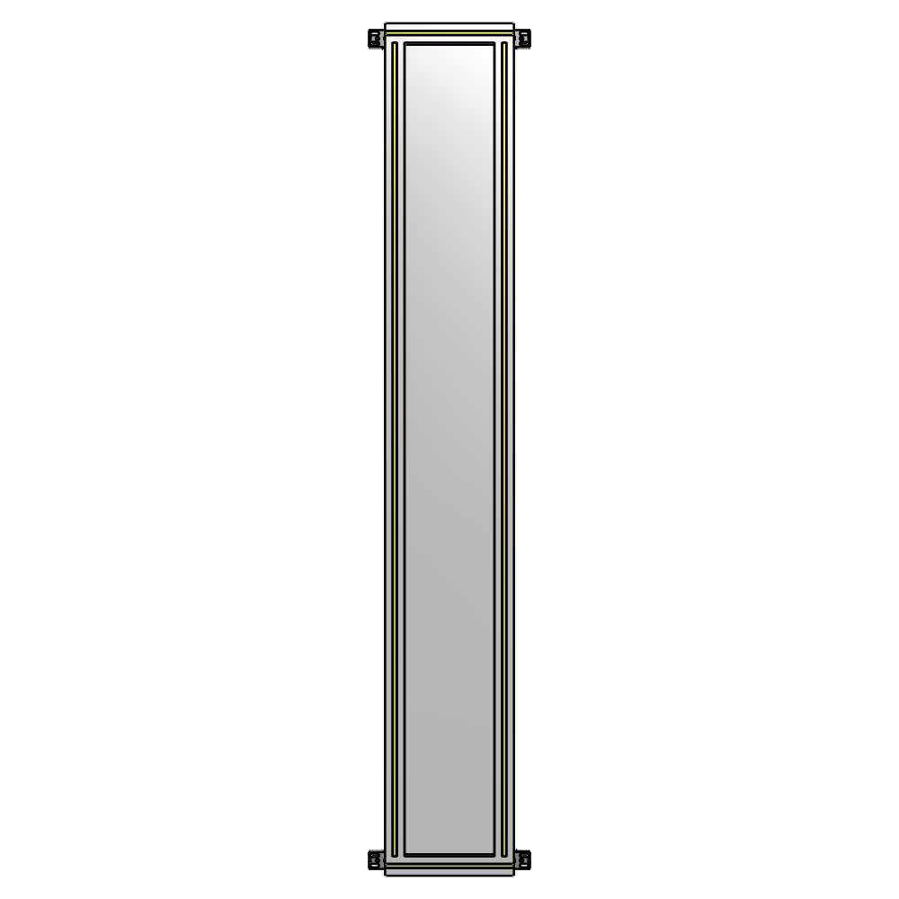 A4-2135-0300-0150-HYPZA GUARDING PANEL 2135MM TALL X 300MM WIDE 1/4'' POLYCARBONATE