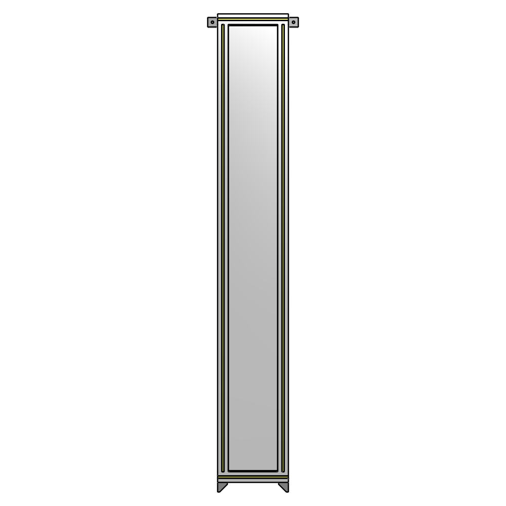 A4-2135-0300-0150-TYPZK GUARDING PANEL 2135MM TALL X 300MM WIDE 1/4'' POLYCARBONATE
