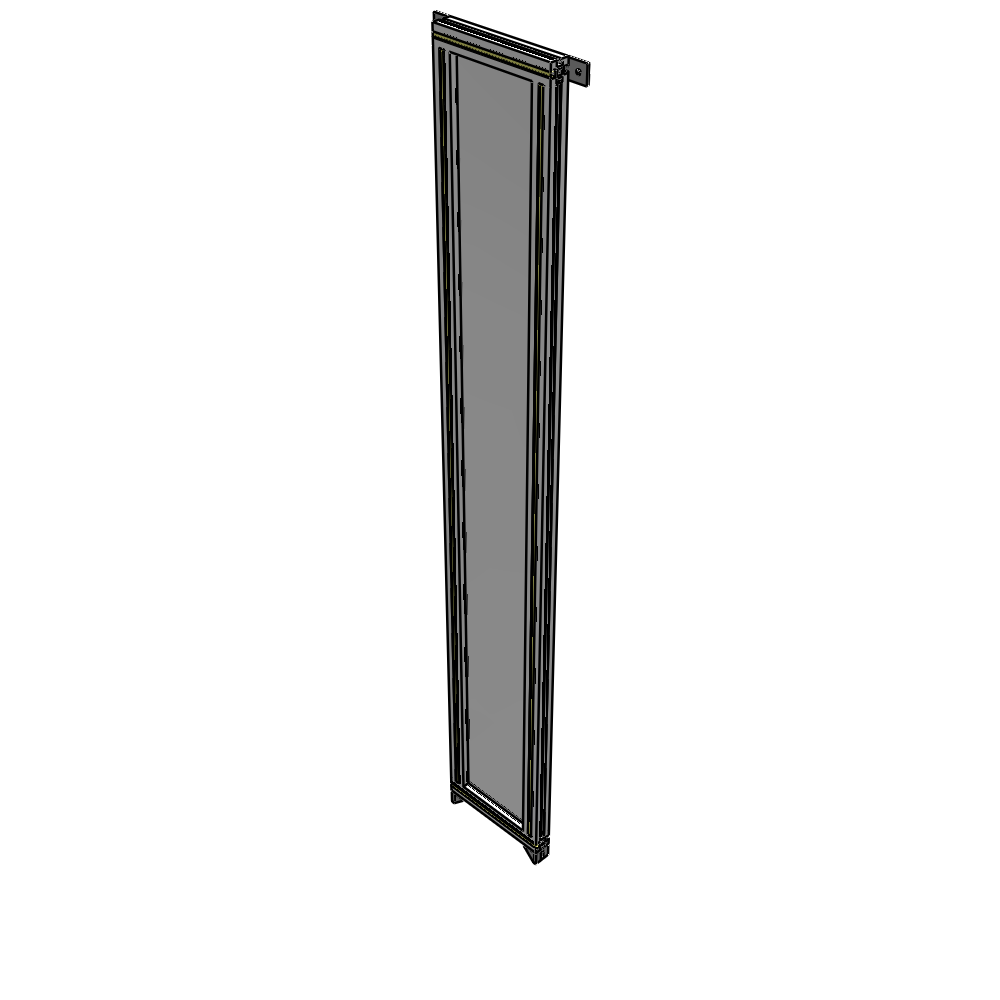 A4-2135-0300-0150-TYPZK GUARDING PANEL 2135MM TALL X 300MM WIDE 1/4'' POLYCARBONATE