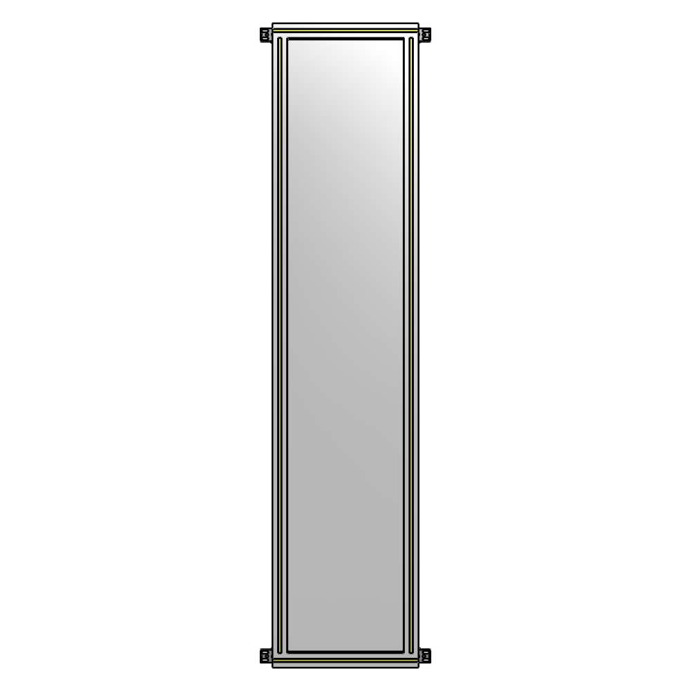 A4-2135-0450-0150-HYPZA GUARDING PANEL 2135MM TALL X 450MM WIDE 1/4'' POLYCARBONATE