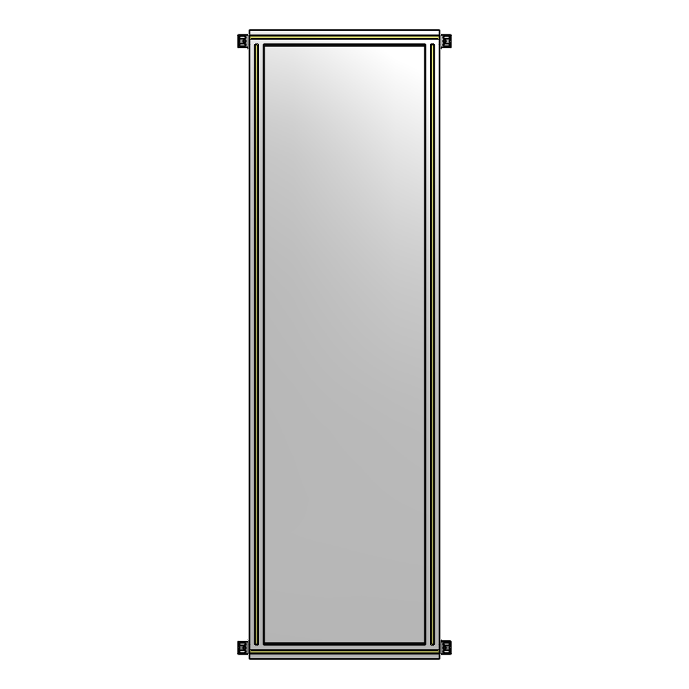 A4-2135-0600-0150-HYPZK GUARDING PANEL 2135MM TALL X 600MM WIDE 1/4'' POLYCARBONATE