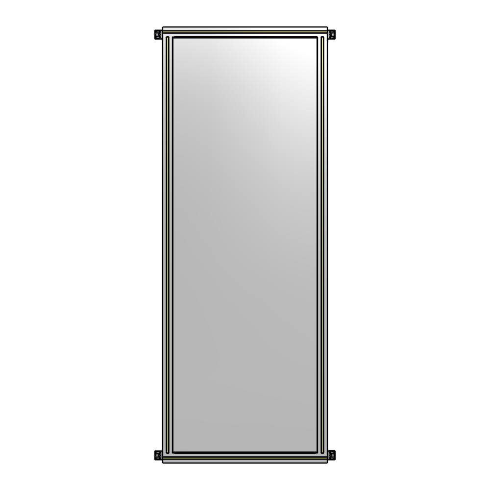 A4-2135-0750-0150-HYPZA GUARDING PANEL 2135MM TALL X 750MM WIDE 1/4'' POLYCARBONATE