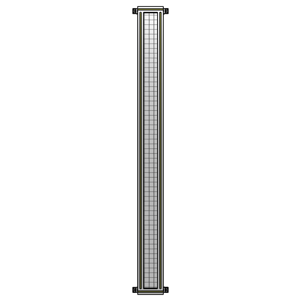A4-2400-0200-0150-HYMZA GUARDING PANEL 2400MM TALL X 200MM WIDE 1'' MESH