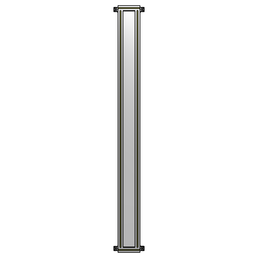 A4-2400-0200-0150-HYPZA GUARDING PANEL 2400MM TALL X 200MM WIDE 1/4'' POLYCARBONATE