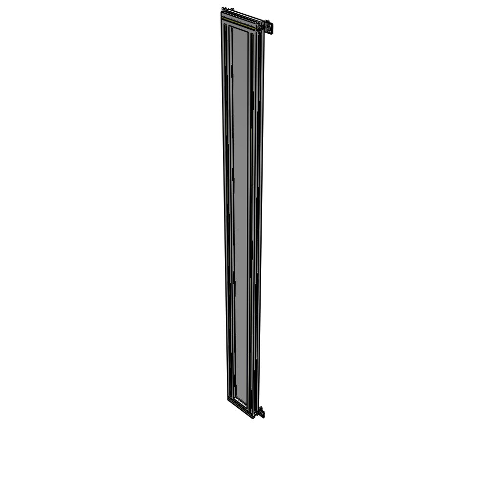 A4-2400-0200-0150-HYPZA GUARDING PANEL 2400MM TALL X 200MM WIDE 1/4'' POLYCARBONATE