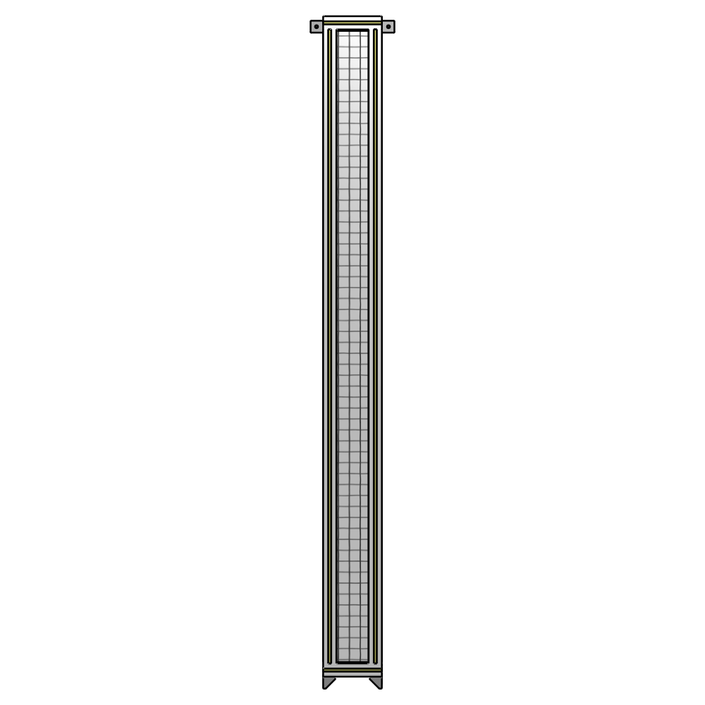 A4-2400-0200-0150-TYMZA GUARDING PANEL 2400MM TALL X 200MM WIDE 1'' MESH