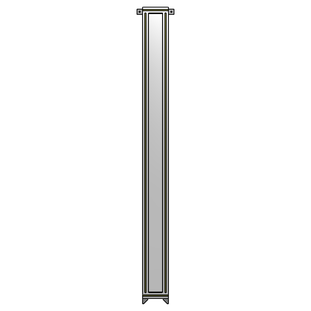 A4-2400-0200-0150-TYPZK GUARDING PANEL 2400MM TALL X 200MM WIDE 1/4'' POLYCARBONATE