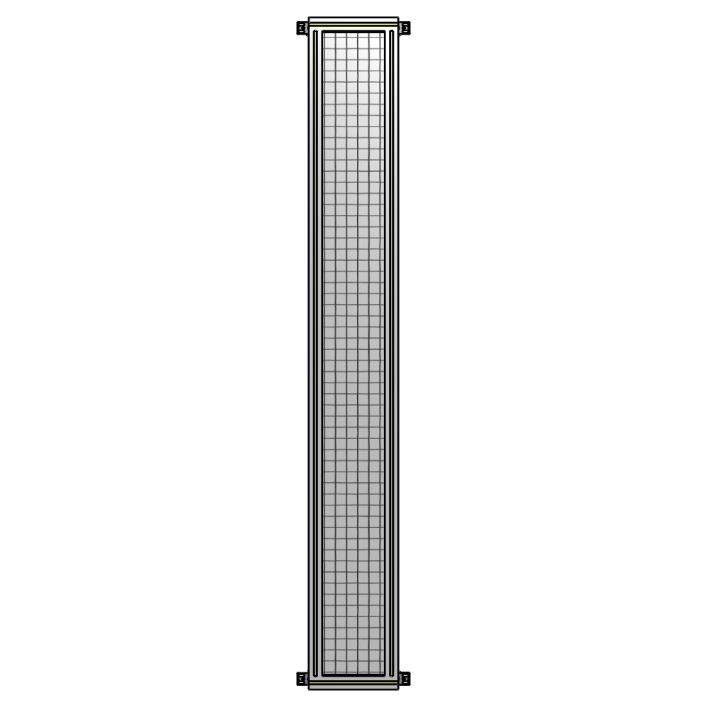 A4-2400-0300-0150-HYMZK GUARDING PANEL 2400MM TALL X 300MM WIDE 1'' MESH