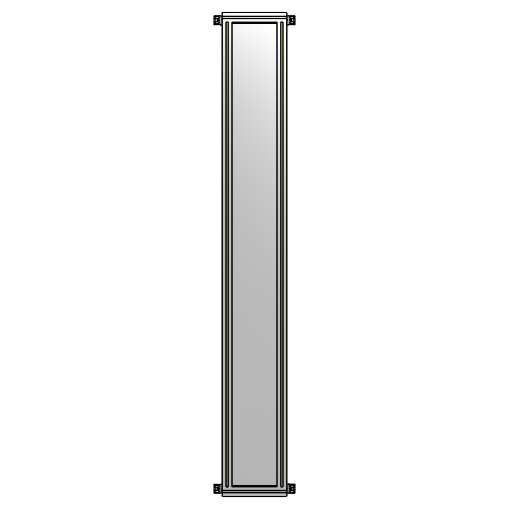 A4-2400-0300-0150-HYPZA GUARDING PANEL 2400MM TALL X 300MM WIDE 1/4'' POLYCARBONATE