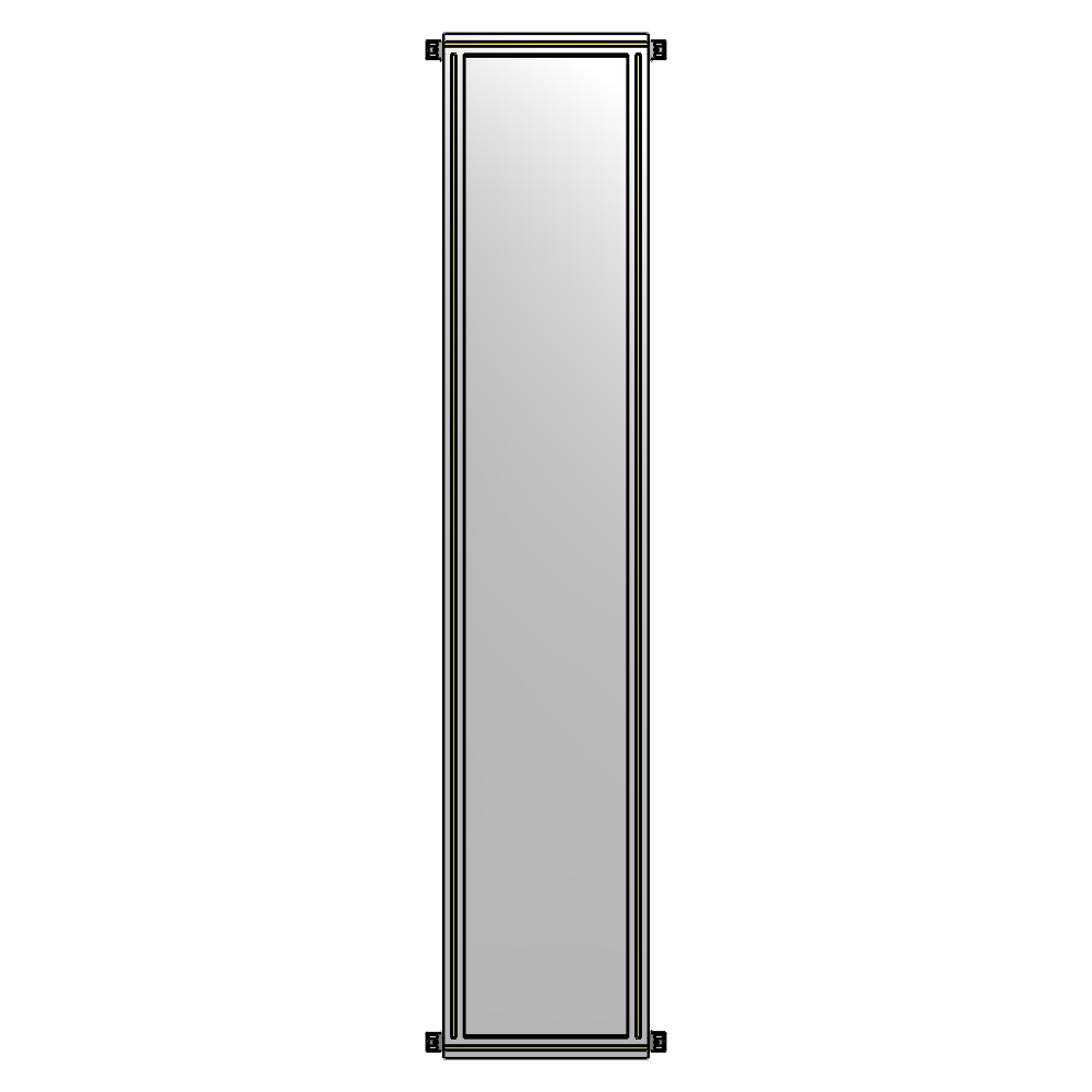 A4-2400-0450-0150-HYPZK GUARDING PANEL 2400MM TALL X 450MM WIDE 1/4'' POLYCARBONATE