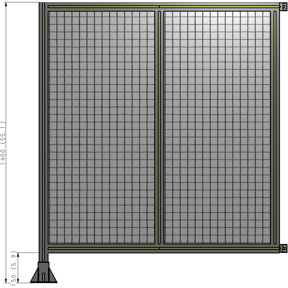 B1-1400-1200-0150-HYMFK GUARDING PANEL 1400MM TALL X 1200MM WIDE 1'' MESH
