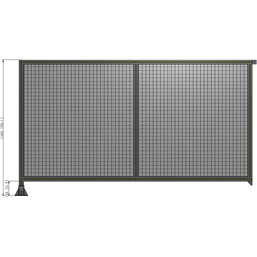 B1-1400-2400-0150-TYMFA GUARDING PANEL 1400MM TALL X 2400MM WIDE 1'' MESH