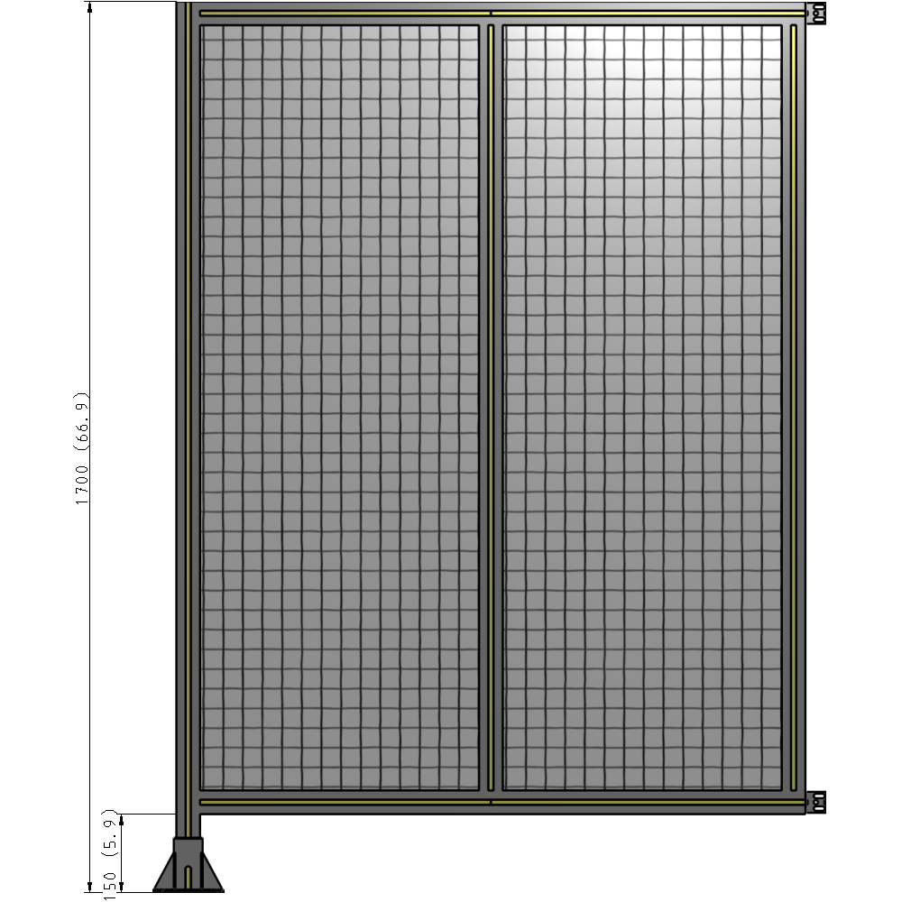 B1-1700-1200-0150-HYMFK GUARDING PANEL 1700MM TALL X 1200MM WIDE 1'' MESH