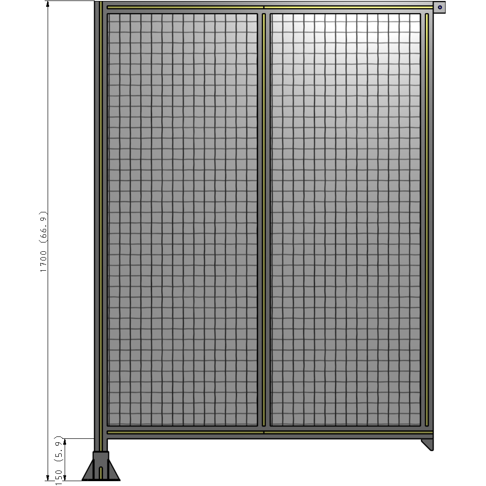 B1-1700-1200-0150-TYMFA GUARDING PANEL 1700MM TALL X 1200MM WIDE 1'' MESH