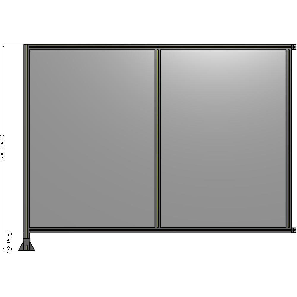 B1-1700-2200-0150-HYPFK GUARDING PANEL 1700MM TALL X 2200MM WIDE 1/4'' POLYCARBONATE