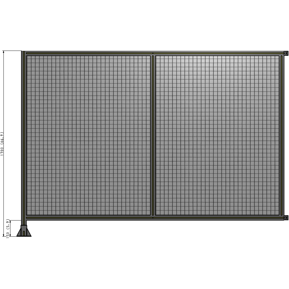 B1-1700-2400-0150-HYMFK GUARDING PANEL 1700MM TALL X 2400MM WIDE 1'' MESH
