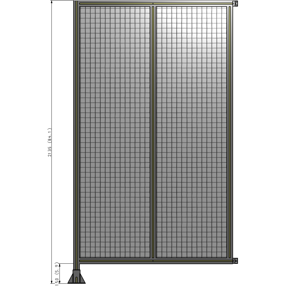 B1-2135-1200-0150-HYMFK GUARDING PANEL 2135MM TALL X 1200MM WIDE 1'' MESH