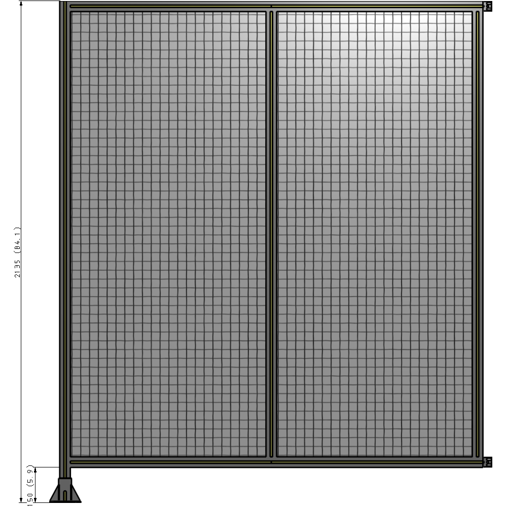 B1-2135-1800-0150-HYMFA GUARDING PANEL 2135MM TALL X 1800MM WIDE 1'' MESH