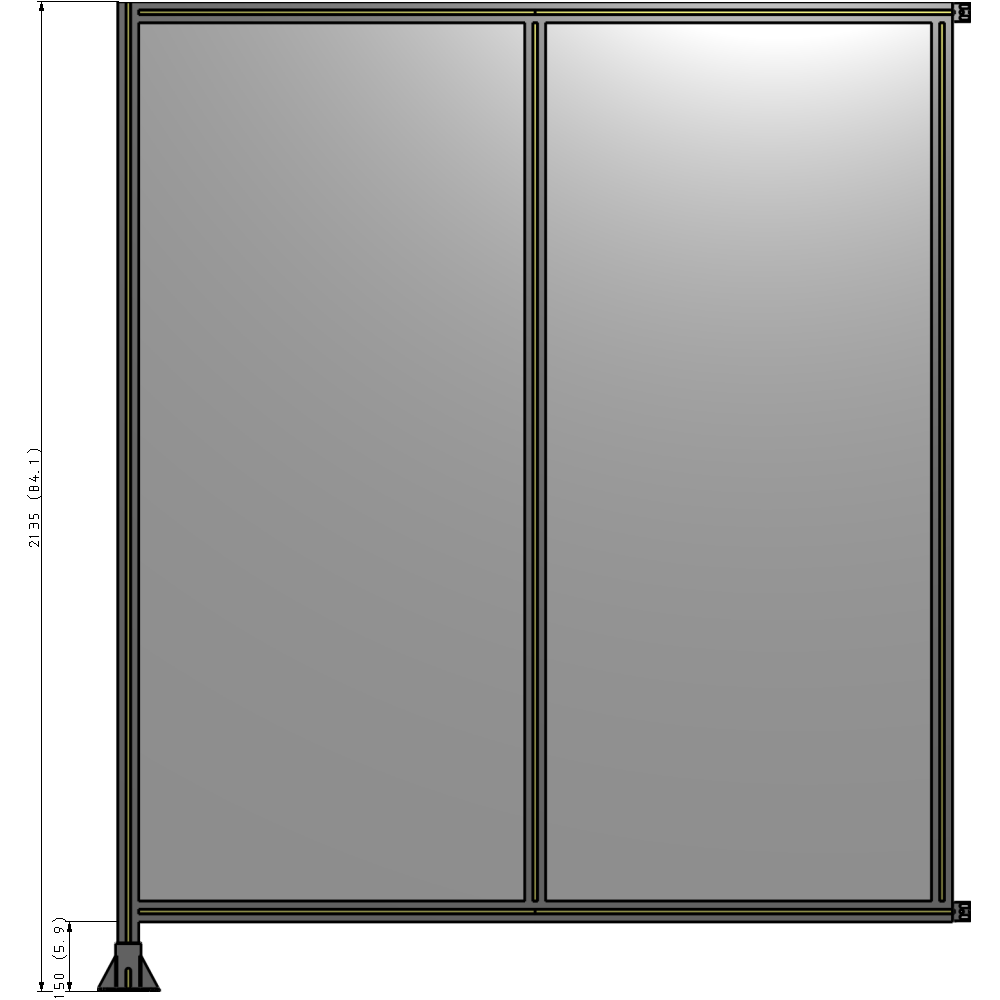 B1-2135-1800-0150-HYPFK GUARDING PANEL 2135MM TALL X 1800MM WIDE 1/4'' POLYCARBONATE