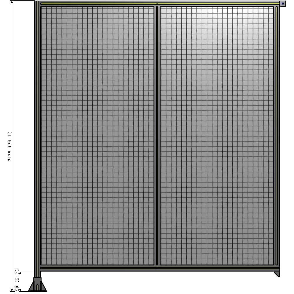 B1-2135-1800-0150-TYMFA GUARDING PANEL 2135MM TALL X 1800MM WIDE 1'' MESH
